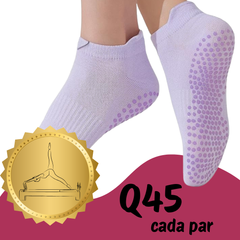 calcetines de pilates para mujer, calcetines de yoga con agarre, con antideslizantes para barras, ballet, baile y más.