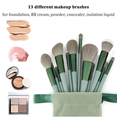 Juego de 22 accesorios para maquillaje, brochas de maquillaje, brochas de maquillaje para sombra de ojos, mejillas y labios (juego de 22 piezas para maquillaje color verde)