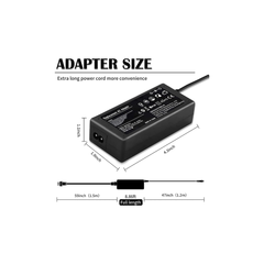 Cargador adaptador de CA de 45 W 19.5 V 2.31 A para HP Laptop Chromebook Elitebook 840 HP Pavilion Spectre Envy X360 HP Stream Probook Zbook Chrome Book Blue Tip Computadora Notebook Cable de alimentación Enchufe de repuesto