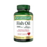 Aceite de pescado Omega 3 de Nature’s Bounty, apoya la salud cardíaca, 1000 mg, cápsulas blandas de liberación rápida, 145 unidades.