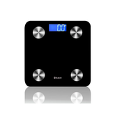 Báscula Inteligente con monitor de salud y analizador de grasa Agam Ag0083, de vidrio templado negro. Mide IMC, TMB, Kcal.