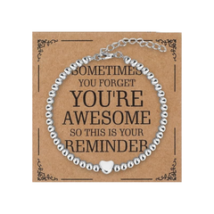 Set de 2 pulseras para mujer: Sometimes You Forget You're Awesome, So THIS IS YOUR REMINDER! Pulsera Inspiradora.