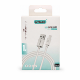 MTMAX cable USB a lightning, Negro, Blanco