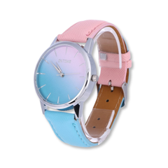 Reloj InSense para Mujer y Chica – Estilo Casual, Correa Sintética con Costuras Colores rosa y celeste.