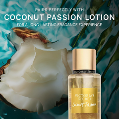 Victoria's Secret Fragancia Corporal en aerosol, aroma Coconut Passion - 250 ml (8.4 fl oz). Fragancia en Splash. Victoria's Secret Body Fragrance Mist.