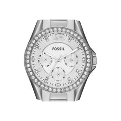 Reloj para dama Fossil Riley con detalles de cristales y brazalete de acero inoxidable. Reloj para mujer marca FOSSIL.