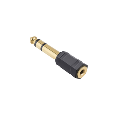 Adaptador elite de jack 3,5 mm a plug 6,3 mm, estéreo de 24 K.