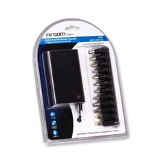 Cargador ARGOM Universal ARG-AC-0097. Fuente Universal. Cargador para Laptop Universal SLIM Multipunta de 90W con USB.