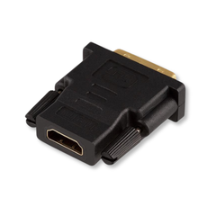 Adaptador marca Argom DVI-D Macho a HDMI Hembra, Color Negro. Adaptador de Video.