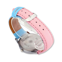 Reloj InSense para Mujer y Chica – Estilo Casual, Correa Sintética con Costuras Colores rosa y celeste.