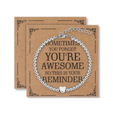 Set de 2 pulseras para mujer: Sometimes You Forget You're Awesome, So THIS IS YOUR REMINDER! Pulsera Inspiradora.