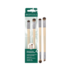 EcoTools Duo - Juego de brochas de maquillaje para sombra de ojos, definir y mezclar, juego de 4 puntas para aplicación de sombras de ojos.