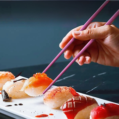 Palillos de fibra de vidrio, 5 pares de palillos chinos reutilizables, aptos para lavavajillas, estilo japonés.