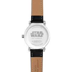 Reloj para adultos STAR WARS - The Mandalorian, reloj de cuarzo analógico vintage, Cuero vintage color Negro.