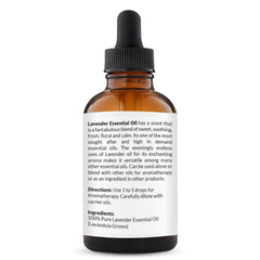 Aceite esencial de lavanda 100 % puro y natural, grado terapéutico, 4 onzas, perfecto para aromaterapia y relajación
