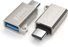 Adaptador USB C a USB (paquete de 2) para MacBook Pro/Air 2020, iPad Pro 2020, Galaxy S9/S10/S20+ Note 10/10+/20 Ultra