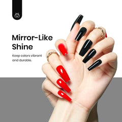 Beetles Glossy Gel Top Coat No Wipe, Top Coat Gel transparente efecto Glossy para esmalte en gel. Acabado ultra glossy. Manicura de larga duración. Top Coat, Soak Off, UV LED Lamp.