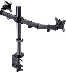 ErGear - Soporte de escritorio para monitor doble, brazo totalmente ajustable para 2 pantallas de hasta 32 pulgadas