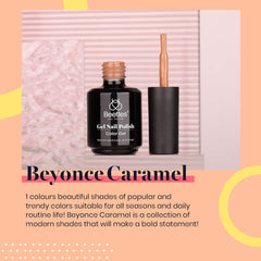 Esmalte en Gel marca Beetles, 1 pieza de 15ml 0.5Oz Soak Off - Beyonce Caramel Brown Color -Soak Off Gel UV GEL.