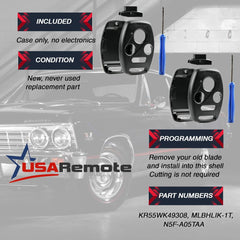 funda y almohadilla para control remoto de entrada sin llave para 2 llaves