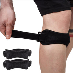 Rodilleras ajustables. Rodilleras unisex para mujeres y hombres. Rodillera de compresión para correr y hacer deportes. Color negro.