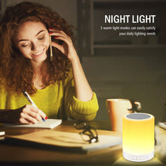 RAGZAN Luz nocturna Altavoz Bluetooth Inalámbrico Portátil