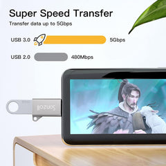 Adaptador USB C macho a USB hembra (paquete de 2) para MacBook Pro/Air, iPad, Samsung Galaxy , etc. Marca Sonzoll.