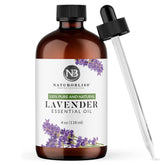 Aceite esencial de lavanda 100 % puro y natural, grado terapéutico, 4 onzas, perfecto para aromaterapia y relajación