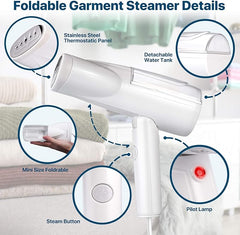 Plancha de vapor para ropa. Vaporizador portatil para ropa. Steamer. Foldable Portable Garment Steamer.
