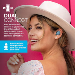 JLab Go Air Pop - Audifonos Bluetooth + Estuche cargador/ Resistencia al sudor IPX4 /Conexión Bluetooth 5.1 / 3 ajustes de sonido EQ: JLab Firma
