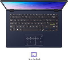 ASUS Portátil L410 MA-DB04 ultrafino, pantalla FHD de 14 pulgadas, procesador Intel Celeron N4020, 4 GB de RAM, 128 GB de almacenamiento, NumberPad, Windows 10 Home en modo S - RENOVADA