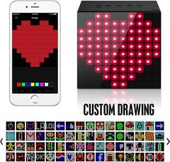 Divoom Aurabox parlante inteligente de LED 4.0, con conexión Bluetooth y control de la aplicación para crear dibujos con píxeles (USADO EN BUEN ESTADO) - Bocina.