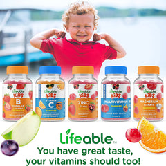 Lifeable Vitamina D3 1000 IU + K2 100 mcg - para niños - sabor natural - 60 gomitas