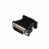 Adaptador marca Argom DVI-I Macho a VGA Hembra, Color Negro. Adaptador de Video.
