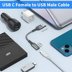 Adaptador USB C hembra a USB macho (paquete de 1 unidad), convertidor de cable de carga tipo C a USB A