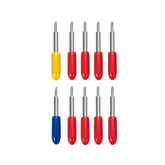 Set de 10 cuchillas de corte de repuesto para Cricut Explore Air 2/Air 3/Maker/Maker 3/Expression, 8 cuchillas estándar de 45°, 1 cuchilla de punta fina de 30° y 1 cuchilla de corte profundo de 60º. Set de 10 cuchillas de repuesto para ploter de corte.