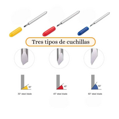 Set de 10 cuchillas de corte de repuesto para Cricut Explore Air 2/Air 3/Maker/Maker 3/Expression, 6 cuchillas estándar de 45°, 2 cuchilla de punta fina de 30° y 2 cuchilla de corte profundo de 60º. Set de 10 cuchillas de repuesto para ploter de corte.