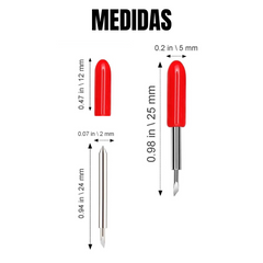 Set de 10 cuchillas de corte de repuesto para Cricut Explore Air 2/Air 3/Maker/Maker 3/Expression, 10 cuchillas estándar de 45°. Set de 10 cuchillas de repuesto para ploter de corte.
