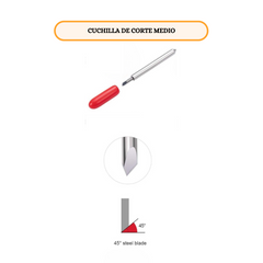Set de 10 cuchillas de corte de repuesto para Cricut Explore Air 2/Air 3/Maker/Maker 3/Expression, 10 cuchillas estándar de 45°. Set de 10 cuchillas de repuesto para ploter de corte.