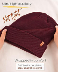 Gorro de punto para mujeres y hombres, marca FURTALK, sombrero unisex de invierno, gorro tejido con puños, gorro cálido.