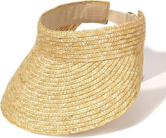 Visera ancha de fibra para mujer, marca FURTALK, con protección UV, visera de playa de verano, sombrero para usar con cola de caballo, enrollable, sombrero de sol para viajes.