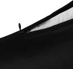 Juego de 2 fundas de almohada de Satín sedoso con cierre invisible. Color negro.