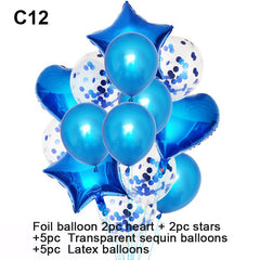 Set de Globos para Fiesta Multi Color - Set de 14 Piezas por Bolsa Disponible en Diferentes Colores -