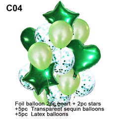 Set de Globos para Fiesta Multi Color - Set de 14 Piezas por Bolsa Disponible en Diferentes Colores -