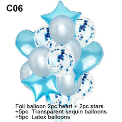 Set de Globos para Fiesta Multi Color - Set de 14 Piezas por Bolsa Disponible en Diferentes Colores -