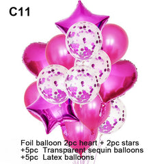 Set de Globos para Fiesta Multi Color - Set de 14 Piezas por Bolsa Disponible en Diferentes Colores -