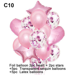 Set de Globos para Fiesta Multi Color - Set de 14 Piezas por Bolsa Disponible en Diferentes Colores -