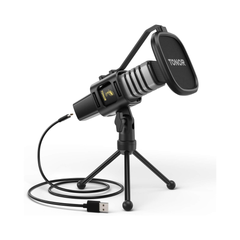 TONOR Micrófono USB TC30 Micrófono USB para PC, Micrófono de condensador cardioide para computadora con trípode, filtro pop, soporte de choque para juegos, transmisiones, podcasting.