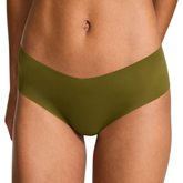 No Show Cheeky Panty VS. Panti Victoria Secret para mujer. Color verde olivo. Invisible.