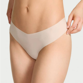 Seamless Thong Panty VS. Panti Victoria Secret para mujer. Color Beige Claro. Tanga.
